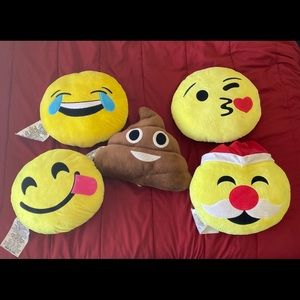 A 5 Pack of Emoji Pillows